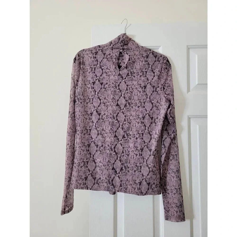 CINQ A SEPT Python Turtleneck In Sea Fog L - image 6